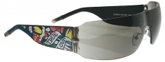 Ed Hardy EHS 010 Wolf Sunglasses - Black