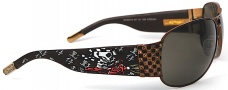 Ed Hardy EHS 019 Speed Kills Sunglasses - Cocoa