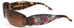 Ed Hardy EHS 020 Skull Butterflies Sunglasses - Cocoa