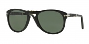 Persol PO0714 Sunglasses Folding Sunglasses - 95/58 Black / Crystal Green Polarized