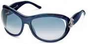Roberto Cavalli Teutra Sunglasses - OU15 Striped Blue Silver / Blue Gradient