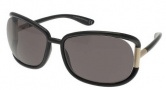 Tom Ford 0077 - Genevieve Sunglasses - B5 Shiny Black / Dark Grey