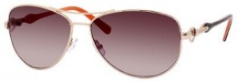 Juicy Couture Decos Sunglasses Sunglasses - 03YG Shiny Light Gold (RJ brown gradient lens)