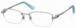 Swarovski SK5001 Eyeglasses Eyeglasses - 01A Silver-Azure/Demo Lens