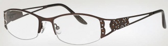 Caviar 1737 Eyeglasses Eyeglasses - (16) Brown w/ Clear/Topaz Crystal Stones