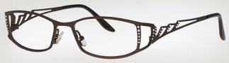 Caviar 1741 Eyeglasses Eyeglasses - (16) Brown w/Clear Crystal Stones