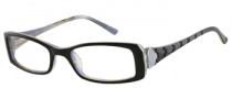 Candies C Henna Eyeglasses Eyeglasses - BLK: Black / Milky Blue