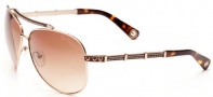 True Religion Avery Sunglasses Sunglasses - Shiny Gold W/ Brown Gradient Lens