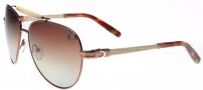 True Religion Brody Sunglasses Sunglasses - Shiny Gold / Matte Gold W/ Gold Flash Gradient 