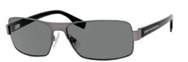 Hugo Boss 0316/S Sunglasses Sunglasses - 0BZS Semi Matte Dark Ruthenium Black (RC Green Polarized Lens)