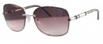 Givenchy SGV420 Sunglasses Sunglasses - 579 Shiny Silver / Gradient Amber Lens