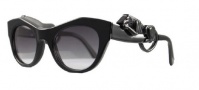 Givenchy SGV782 Sunglasses Sunglasses - 700 Shiny Black Panther Cateye / Gradient Smoke Lens