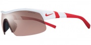 Nike Show X1 E EV0618 Sunglasses Sunglasses - 106 White / Team Red / Max Speed Tint / Grey Lens