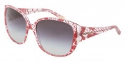 Dolce & Gabbana DG4116 Sunglasses Sunglasses - 19038G Red Lace / Gray Gradient 