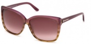 Tom Ford FT0228 Lydia Sunglasses Sunglasses - 83Z Violet / Gradient Mirror Violet
