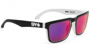 Spy Optic Helm Sunglasses Sunglasses - Matte Black / White / Grey with Blue Mirror