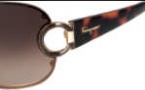 Salvatore Ferragamo SF111S Sunglasses Sunglasses - 723 Shiny Gold / Tortoise Temples