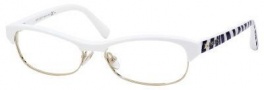 Jimmy Choo 44 Eyeglasses Eyeglasses - White Gold Zebra