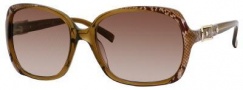 Jimmy Choo Lela/S Sunglasses Sunglasses - Gold Snake Brown