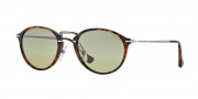 Persol PO3046S Sunglasses Sunglasses - 108/83 Light Havana / Photo Polar Gradient Green