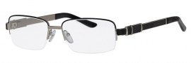 Caviar 4866 Eyeglasses Eyeglasses - 24 Black / Silver / Black Leather