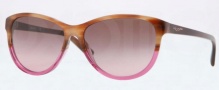 DKNY DY4104 Sunglasses Sunglasses - 357614 Brown Horn / Brown Gradient Pink