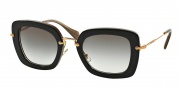 Miu Miu MU 07OS Sunglasses Sunglasses - KAY0A7 Top Black on Opal / Gray Gradient Lens