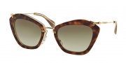 Miu Miu MU 10NS Sunglasses Sunglasses - HAH1X1 Havana/Beige/Opal / Brown Gradient