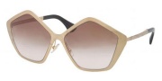 Miu Miu MU 53NS Sunglasses Sunglasses - JAZ0A6 Brushed Gold / Brown Gradient Lens