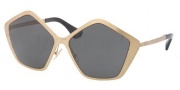 Miu Miu MU 53NS Sunglasses Sunglasses - JAZ1A1 Brushed Gold / Gray Lens
