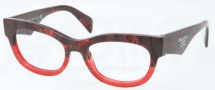 Prada PR 13QV Eyeglasses Eyeglasses - RO0101 Red Havana Gradient Red