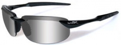Wiley X WX Tobi Sunglasses Sunglasses - ACTOB04 Gloss Black / Polarized Silver Flash Lens