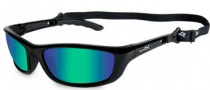 Wiley X WX P-17 Sunglasses Sunglasses - p-17gm Gloss Black / Polarized Emerald Green Lens