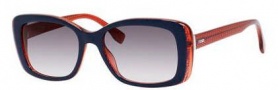 Fendi 0002/S Sunglasses Sunglasses - 07PP Blue Red (9C dark gray gradient lens)