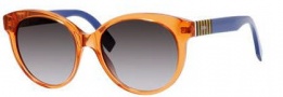 Fendi 0013/S Sunglasses Sunglasses - 07TC Transparent Orange (9O dark gray gradient lens)
