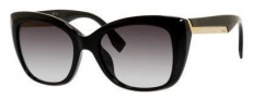 Fendi 0019/S Sunglasses Sunglasses - 0D28 Shiny Black (9O dark gray gradient lens)