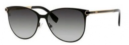 Fendi 0022/S Sunglasses Sunglasses - 07WH Shiny Black (9O dark gray gradient lens)