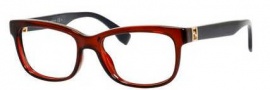 Fendi 0009 Eyeglasses Eyeglasses - 07RK Transparent Red Blue