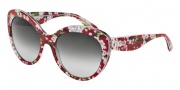 Dolce & Gabbana DG4236 Sunglasses Sunglasses - 28458G Red Peach Flowers / Grey Gradient