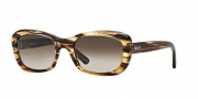 DKNY DY4118 Sunglasses Sunglasses - 365013 Striped Honey / Brown Gradient