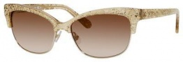 Kate Spade Shira/S Sunglasses Sunglasses - 0W51 Gold Glitter (BO brown shaded gold flash lens)