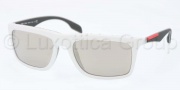 Prada Sport PS 02PS Sunglasses Sunglasses - AAl1C0 White Demi Shiny / Light Brown Mirror Dark Gold