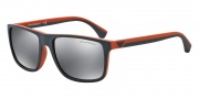 Emporio Armani EA4033 Sunglasses Sunglasses - 52336G Grey / Rubber Orange / Light Grey Mirror Black