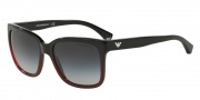 Emporio Armani EA4042F Sunglasses Sunglasses - 53488G Black Gradient Coral on Black / Grey Gradient