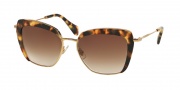 Miu Miu 52QS Sunglasses Sunglasses - 7S00A6 Light Havana / Light Brown Gradient