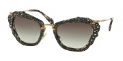 Miu Miu 04QS Sunglasses Sunglasses - DHE0A7 Havana Marble White / Grey Gradient