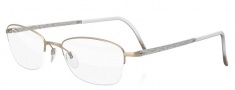 Silhouette Illusion Nylor 4453 Eyeglasses Eyeglasses - 6053 Gold Silver / Crystal Gold