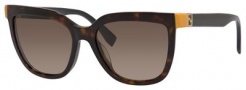 Fendi 0128/S Sunglasses Sunglasses - 0TRD Dark Havana Black (J6 brown gradient lens)