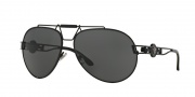 Versace VE2160 Sunglasses Sunglasses - 100987 Black / Grey