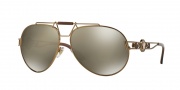 Versace VE2160 Sunglasses Sunglasses - 13485A Bronze / Light Brown Mirror Dark Gold